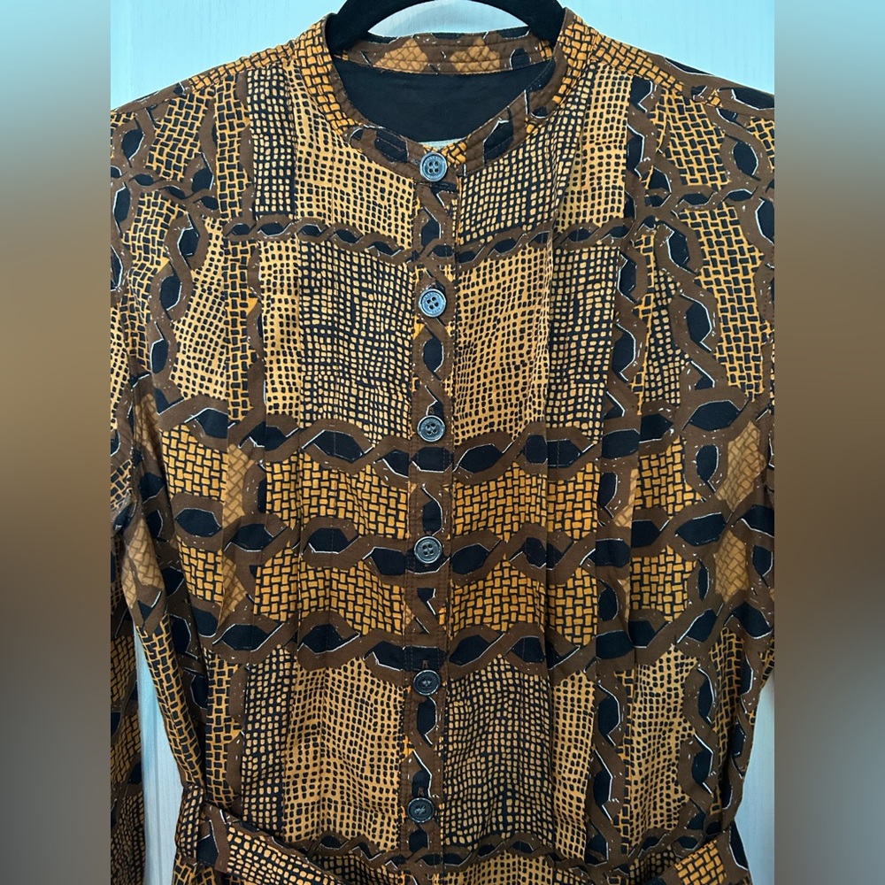 🎉 Host Pick 🎉 Burberry Brit Elegant Brown Patterned Dress - Picture 2 of 8